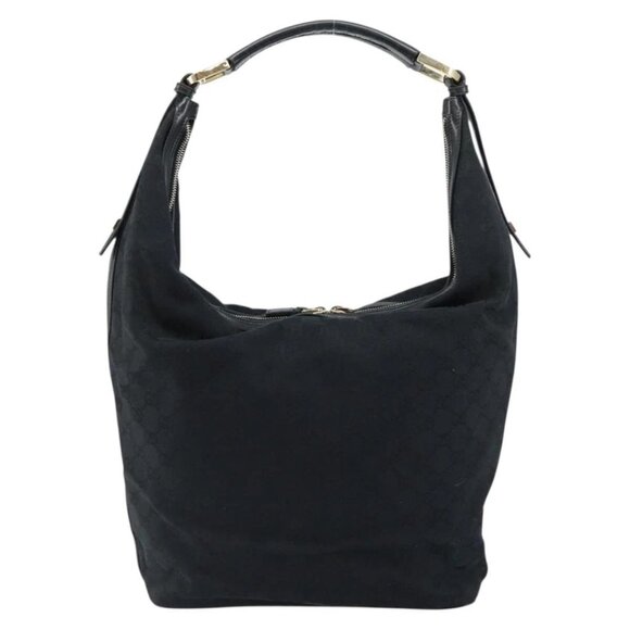 GUCCI GG Canvas Shoulder Bag Black Gold 001 42870 Auth 144271 - Picture 3 of 16